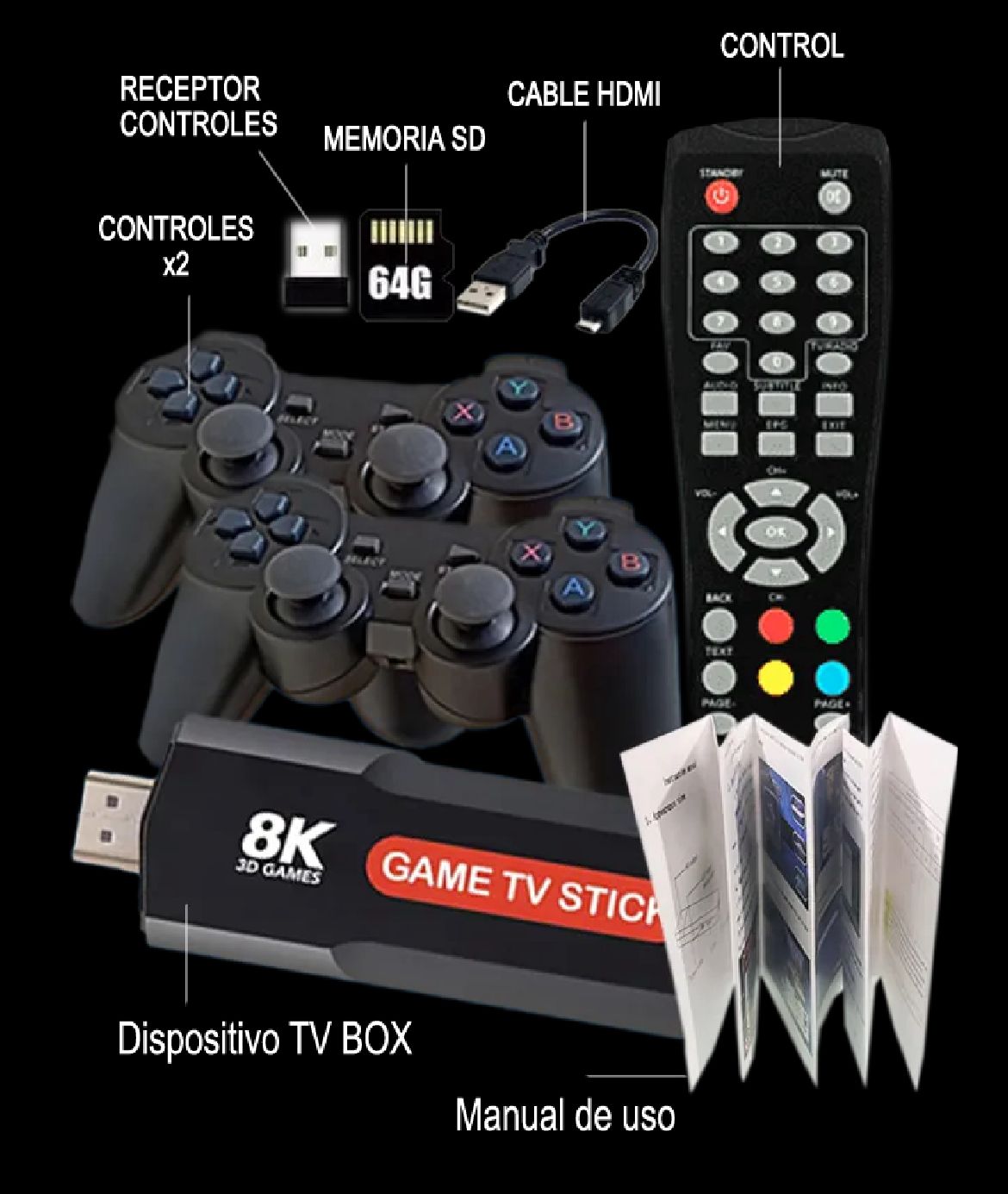 Game Stick PRO + Canales Premium